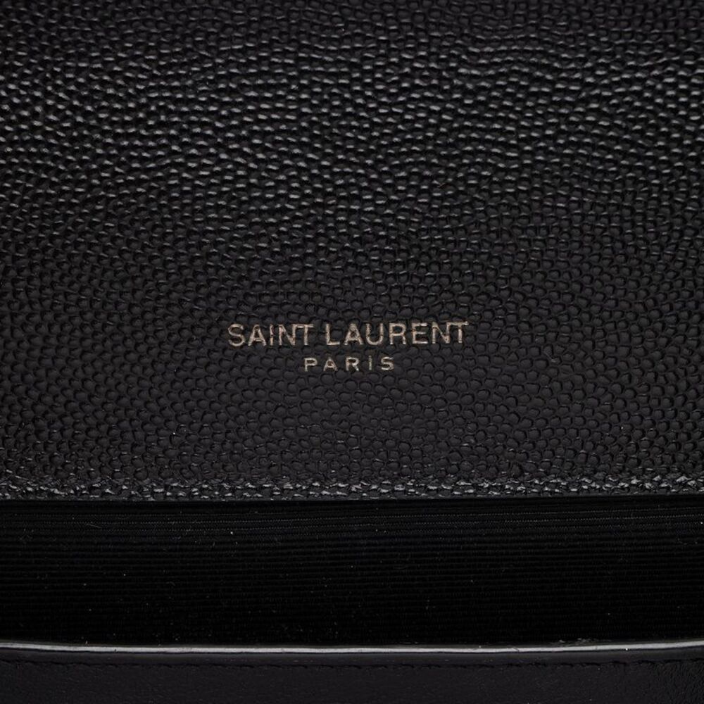 Saint Laurent Mixed Matelasse Grain de Poudre Monogram Medium Shoulder Bag - Picture 9 of 14